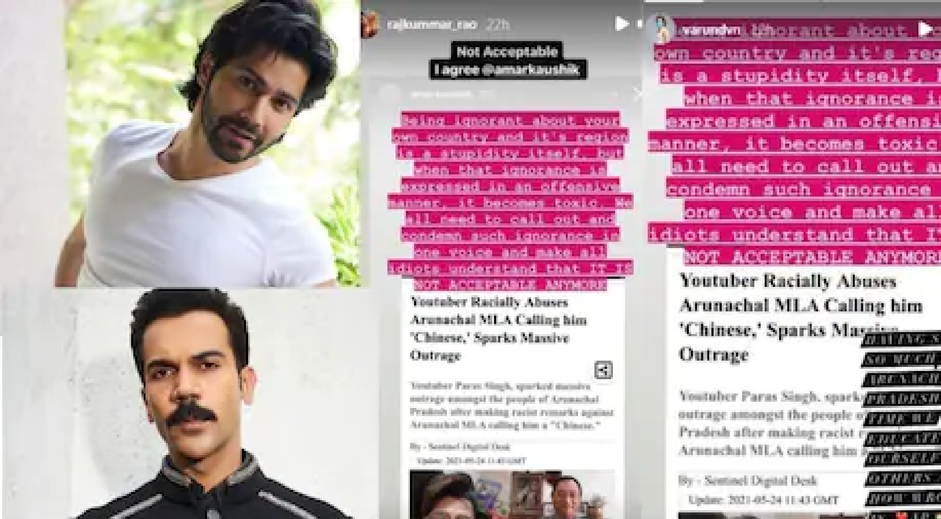 अरुणाचल प्रदेश के MLA को चीनी बताने पर यूट्यूबर गिरफ्तार, राजकुमार और वरुण धवन ने भी लगाई लताड़